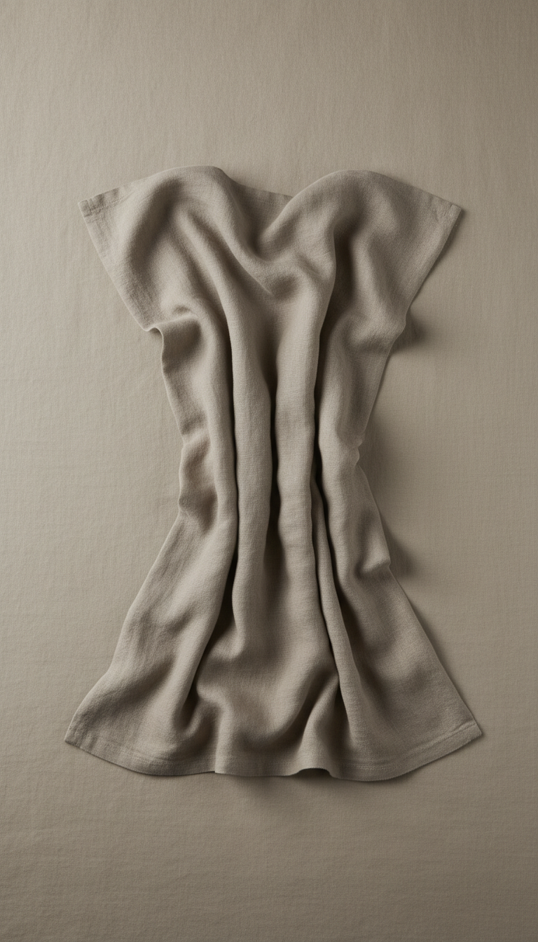 Taupe Linen Throw Blanket