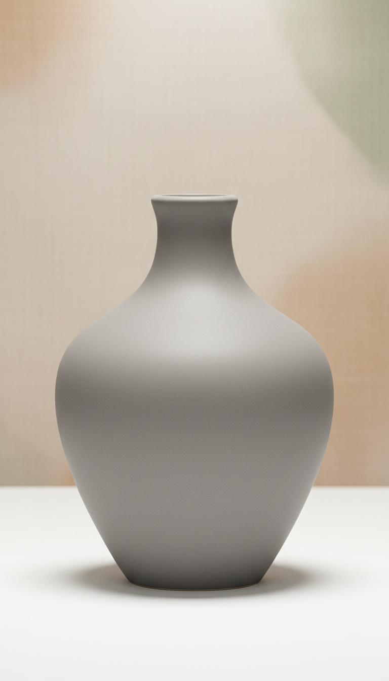 Pebble Grey Ceramic Vase